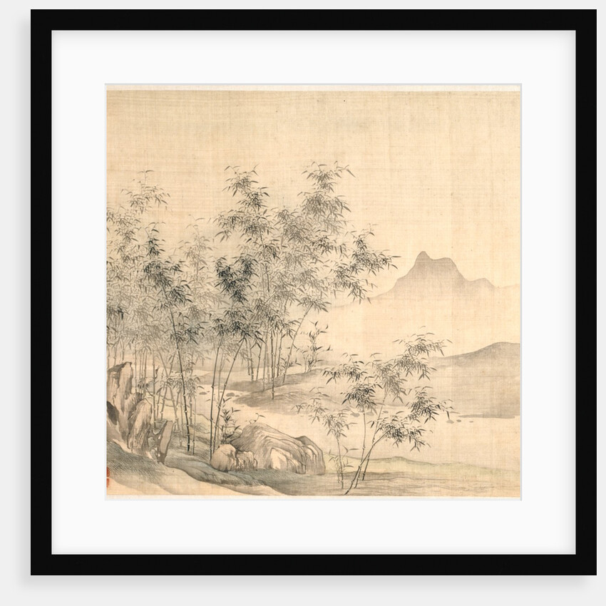 A Solitary Crane in the Bamboo Grove, early 1600s by Tao Hong