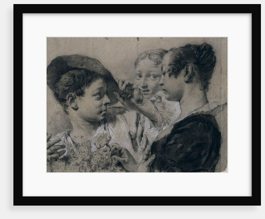 A Young Woman Buying a Pink from a Young Man, c. 1740 by Giovanni Battista Piazzetta