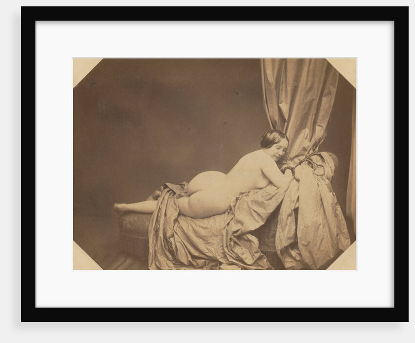 Academic Nude, Reclining on a Sofa, c. 1855 by Auguste Belloc