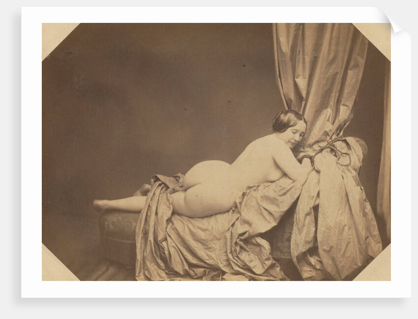 Academic Nude, Reclining on a Sofa, c. 1855 by Auguste Belloc