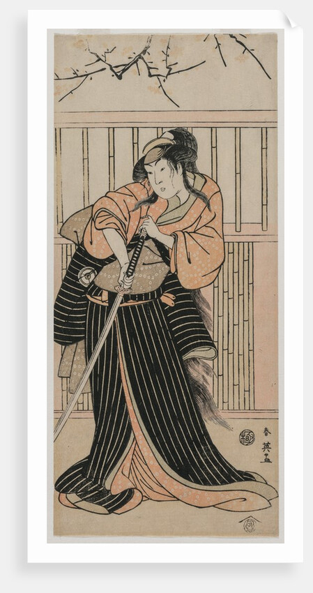 Actor Iwai Hanshiro IV as a Young Woman with a Sword, 1791 by Katsukawa Shunei