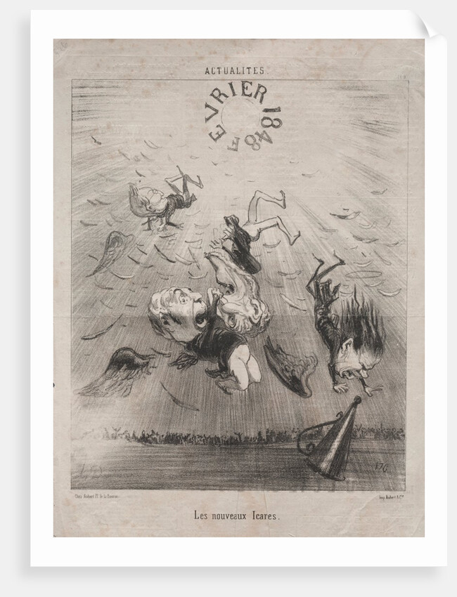 Actualities: The new Icarus, 1850 by Honoré Daumier