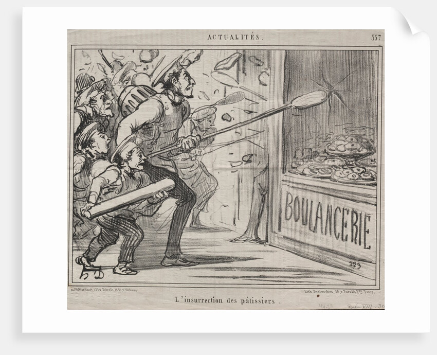 Actualities: The Insurrection of the pastry-cooks, 1858 by Honoré Daumier