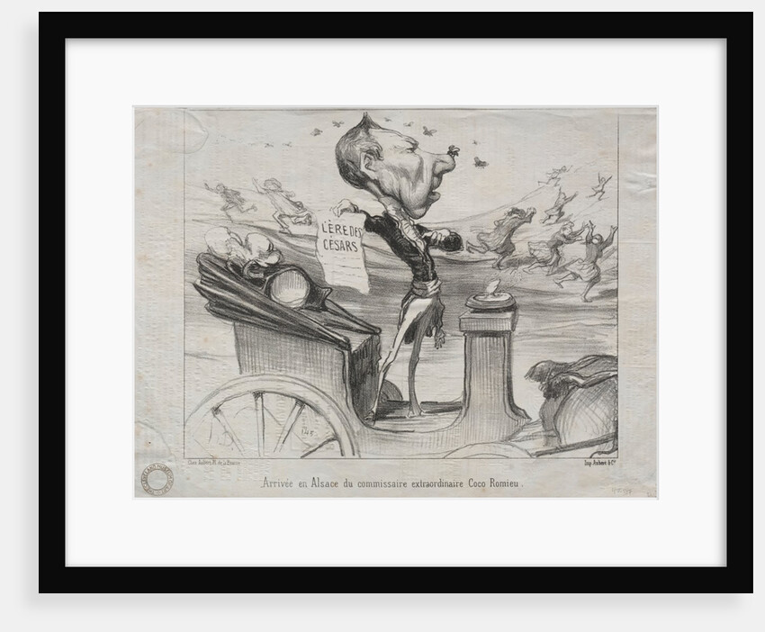 Actualities: The Arrival in Alsace of the extraordinary commissioner, Coco Romieu, 1850 by Honoré Daumier