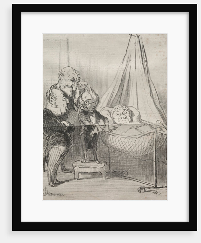 Actualities: Decidedly, she is very ill!…, 1851 by Honoré Daumier