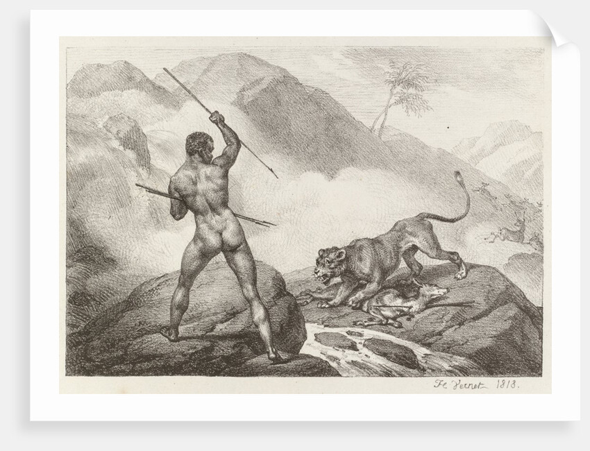 African Hunter, 1818 by Horace Vernet