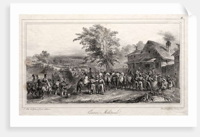 Album pour 1831: Convoi militaire, 1831 by Auguste Raffet
