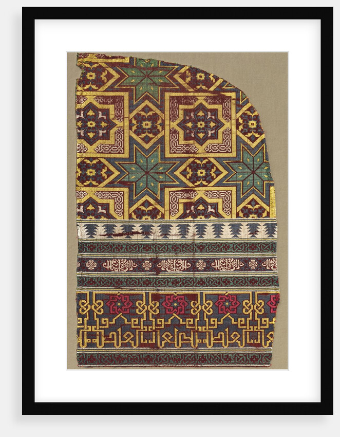Alhambra hanging fragment with decorated bands, 1300s by Unknown