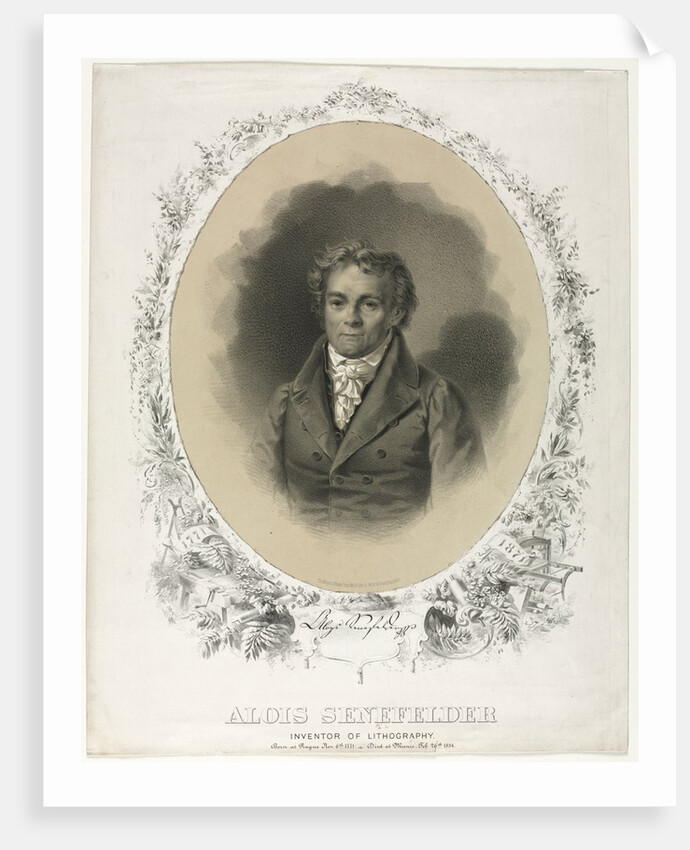 Alois Senefelder, 1871 by Joseph F. Knapp; Henry B. Major