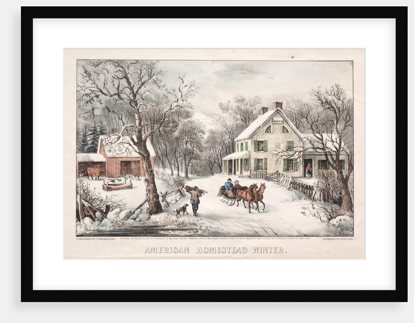 American Homestead, Winter, 1868 by James Merritt Ives; Nathaniel Currier