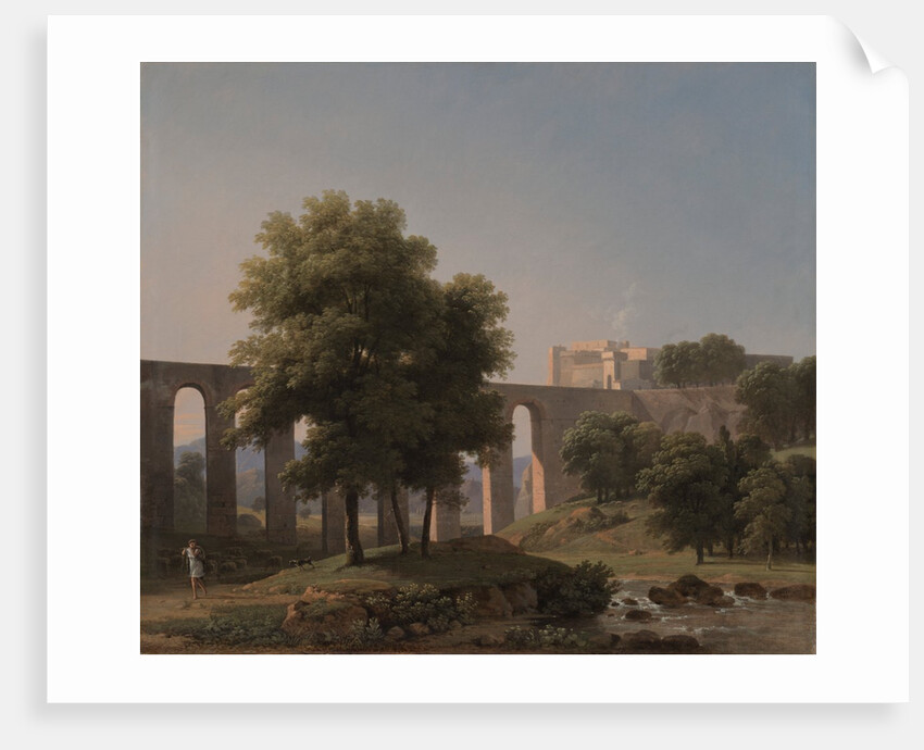 An Aqueduct Near a Fortress, 1807 by Jean-Victor Bertin