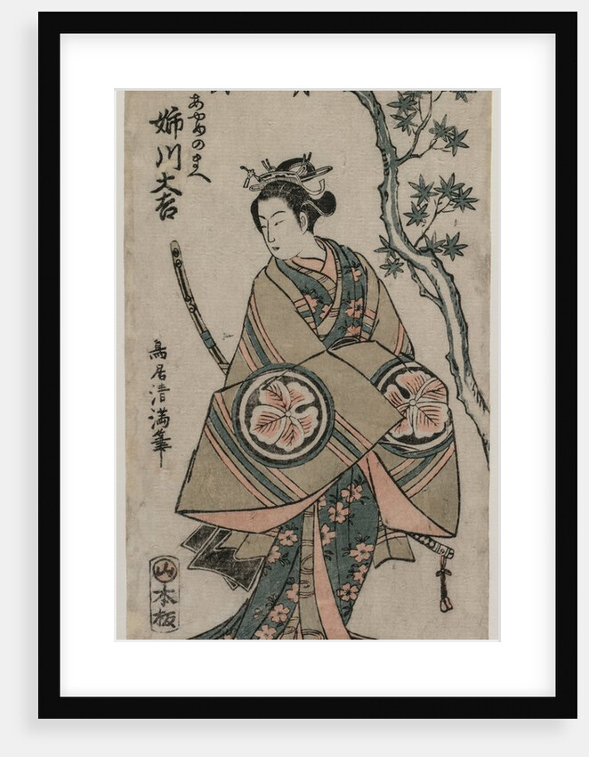 Anekawa Daisuke as Ayame-no-mae, 1760 by Torii Kiyomitsu