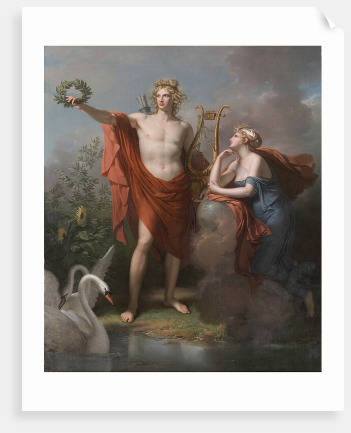 Apollo, God of Light, Eloquence, Poetry and the Fine Arts with Urania, Muse of Astronomy, 1798 by Charles Meynier