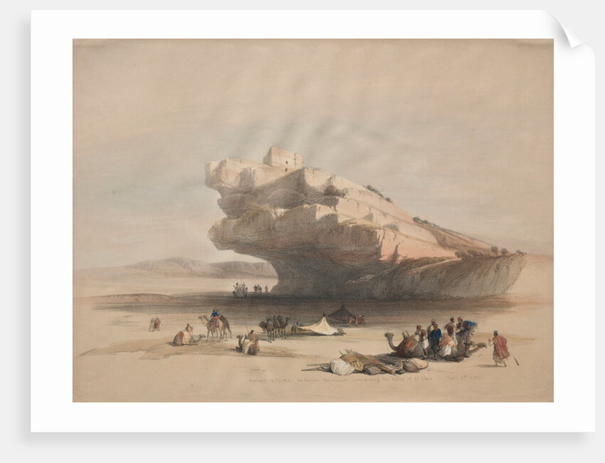 Approach to Petra, an Ancient Watch Tower Commanding the Valley of El Chor, 1839 by David Roberts