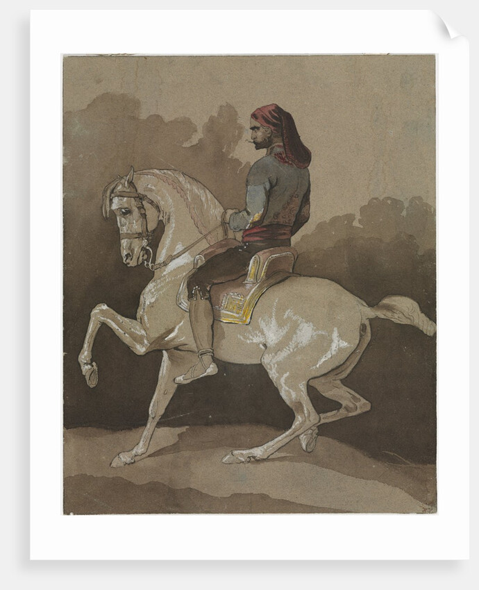 Arab on Horseback, 1800s by Horace Vernet