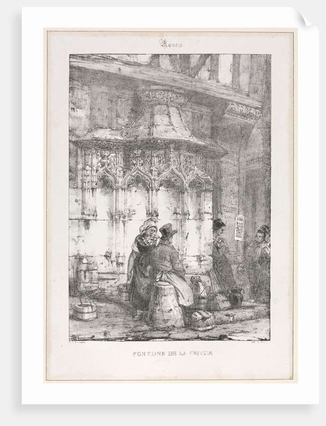 Architectural Remains and Fragments: Rouen - Fontaine de la Crosse, 1827 by Richard Parkes Bonington