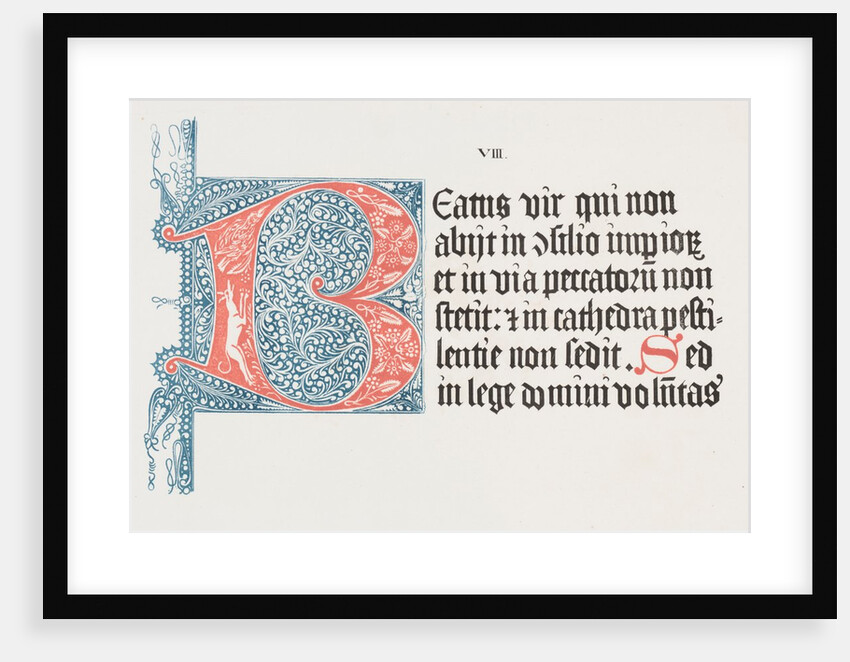 Art of the Lithograph: Psalter- Initial B, Plate VIII, 1818-1819 by Alois Senefelder