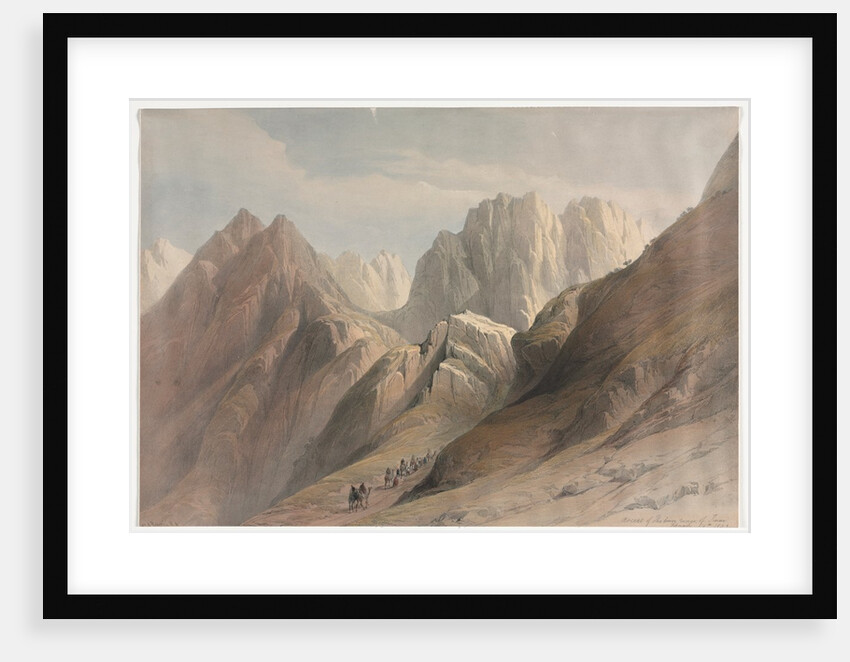 Ascent of the Lower Range of Sinai, 1839 by David Roberts