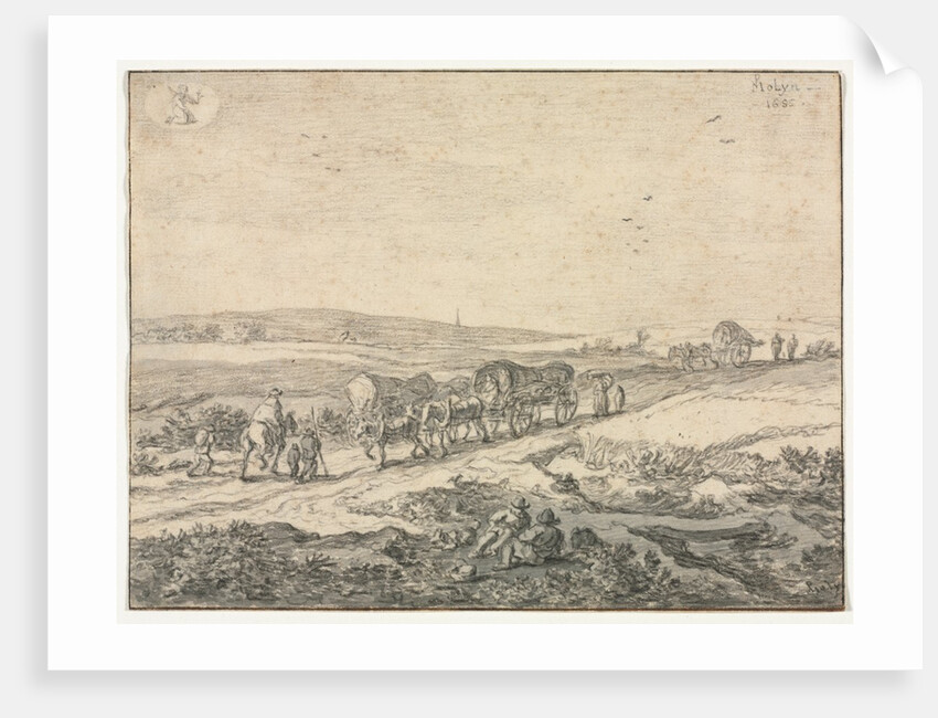 August: Landscape with Wagons, c.1655 by Pieter Molyn
