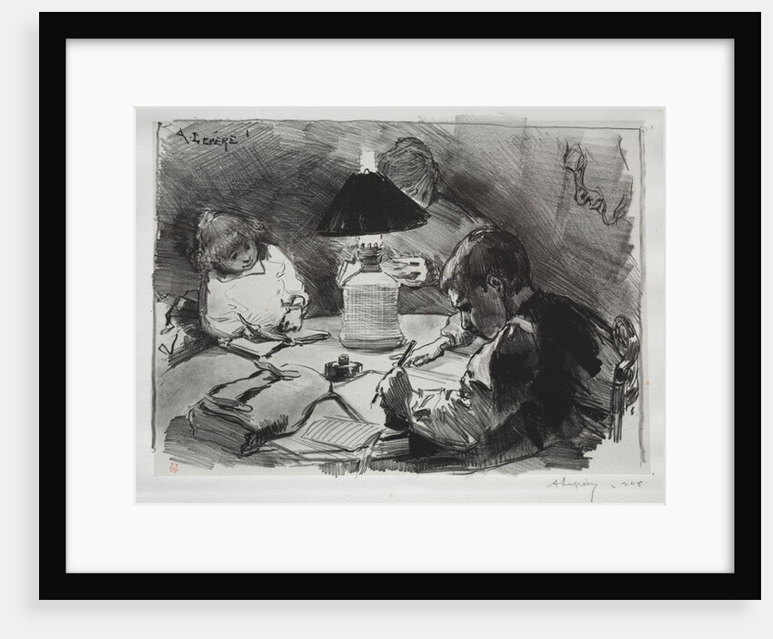 Autour de la Lampe, 1891 by Auguste Louis Lepère