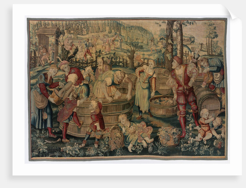 Autumn: Vintage Scene, late 1600s - early 1700s by Gobelins