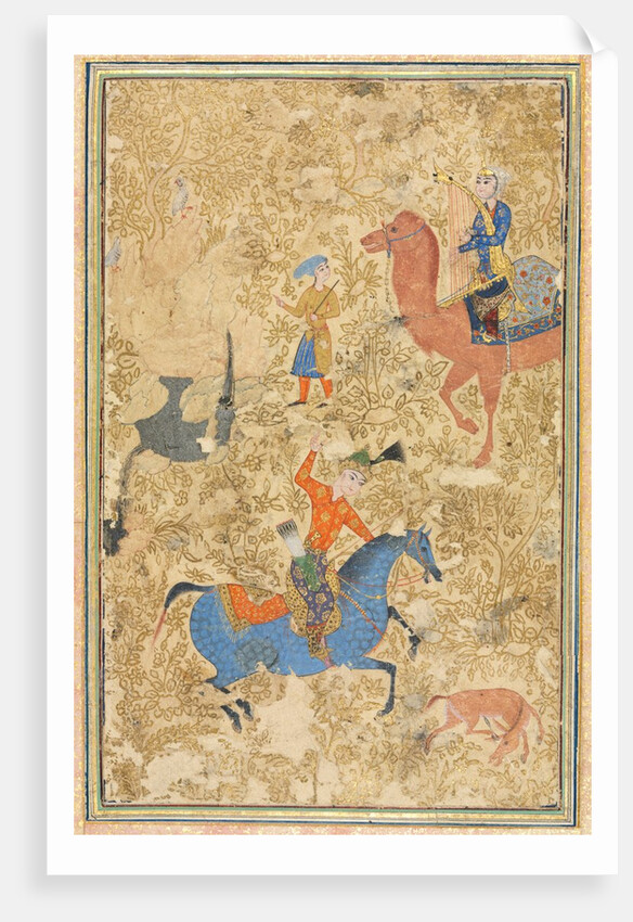 Bahram Gur and Azada, from a Shahnama of Firdausi, 1500s by Unknown