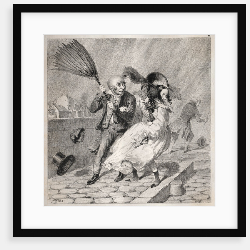 Bambochades: Vois-tu que mon baromêtre est au beau!…cest un riche temps pour…, 1841 by Clémente Pruche