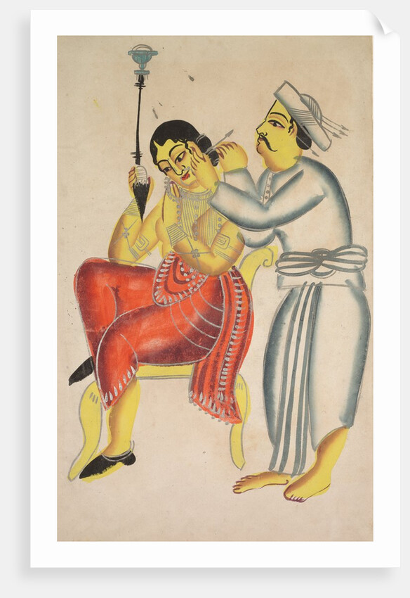 Barber Cleaning a Woman?s Ear, 1800s by Unknown
