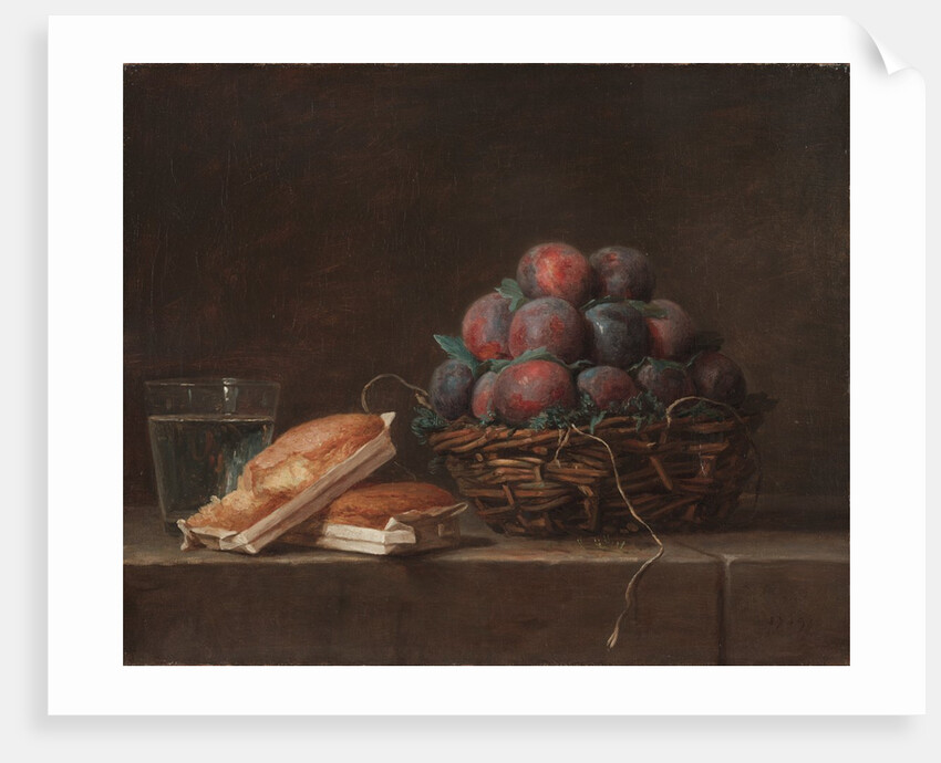 Basket of Plums, 1769 by Anne Vallayer-Coster