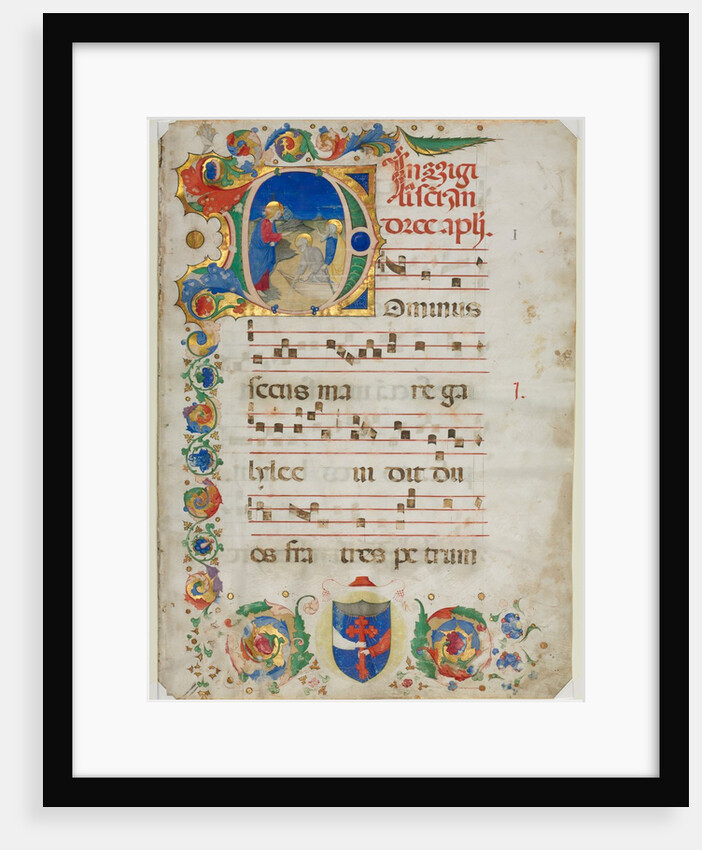 Bifolium Excised from an Antiphonary: Initial D[ominus Iesus]?, c. 1425-1450 by Unknown