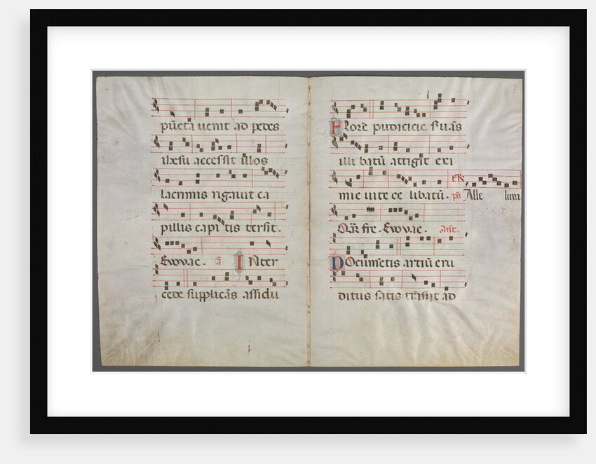 Bifolium from an Antiphonary: Music, c. 1320-1340 by Primo Miniatore di San Domenico