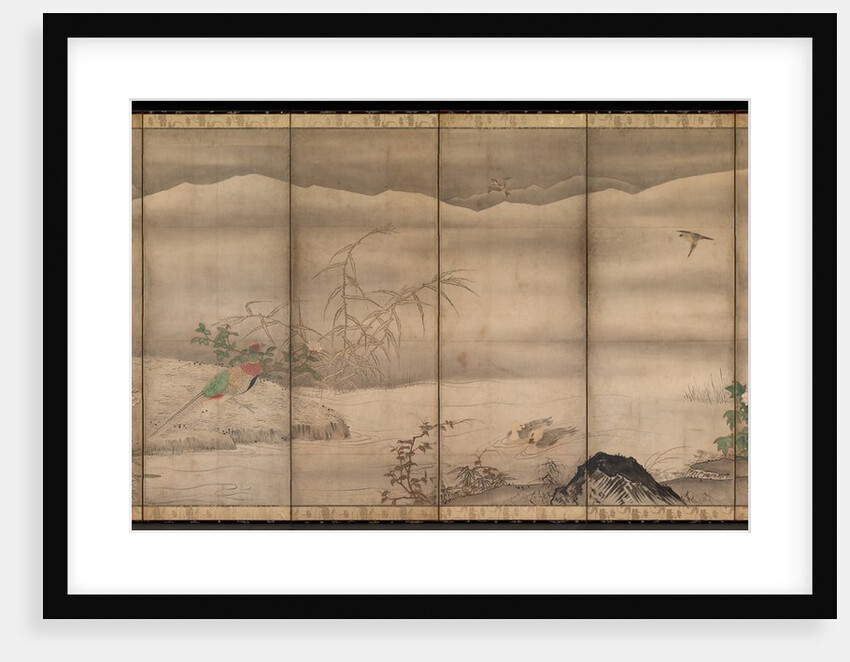 Birds and Flowers in a Landscape of the Four Seasons, second half of the 1500s by Sessh? T?y? (follower of)
