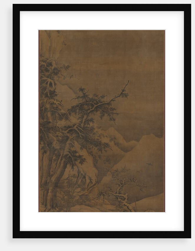 Birds in a Grove in a Mountainous Winter Landscape, 1100s by Gao Tao (possibly)