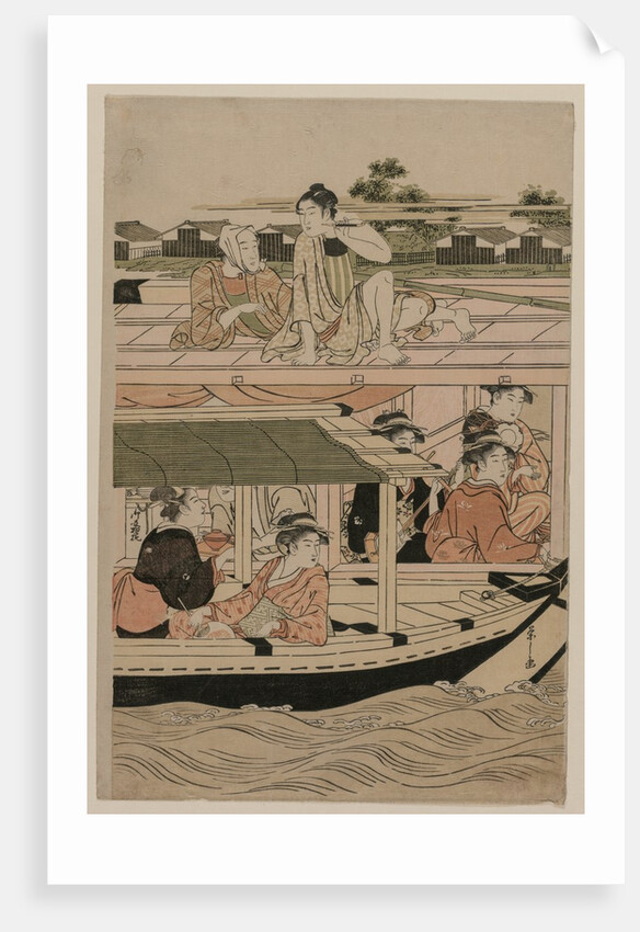 Boating Party on the Sumida River, late 1780s by Ch?bunsai Eishi