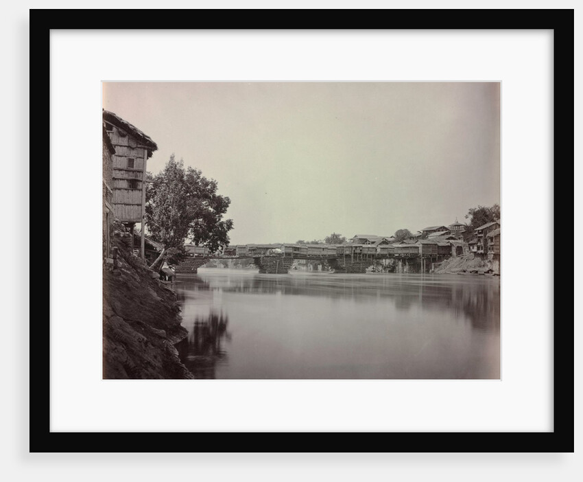 Bridge of Shops, Srinagar, Kashmir, 1864 by Samuel Bourne