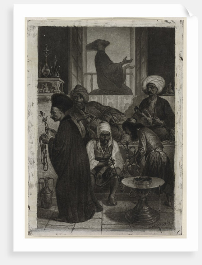 Café in Constantinople, 1847 by Alexandre Bida