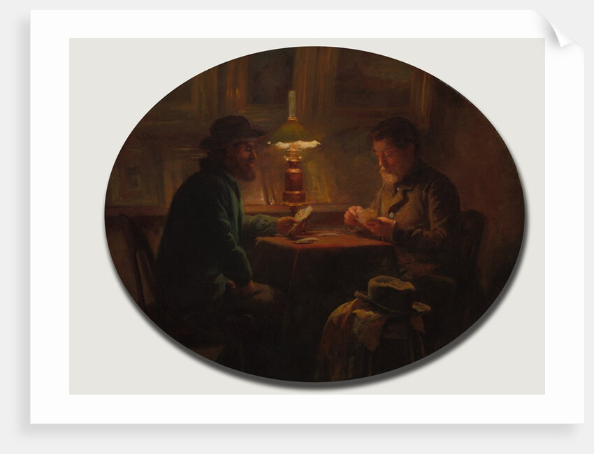 Card Game at 'le Père Martin', 1859 by Adolphe-Félix Cals