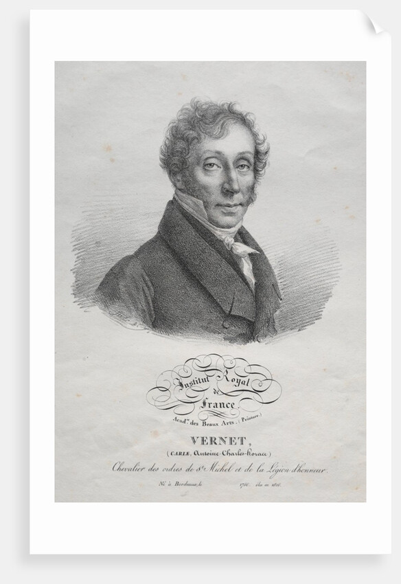 Carl Vernet, c. 1825 by Julien Léopold Boilly