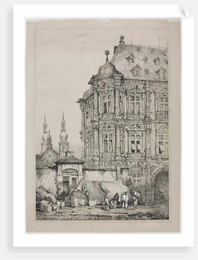 Castle of Martinsburg, Mainz, Germany, 1833 by Samuel Prout