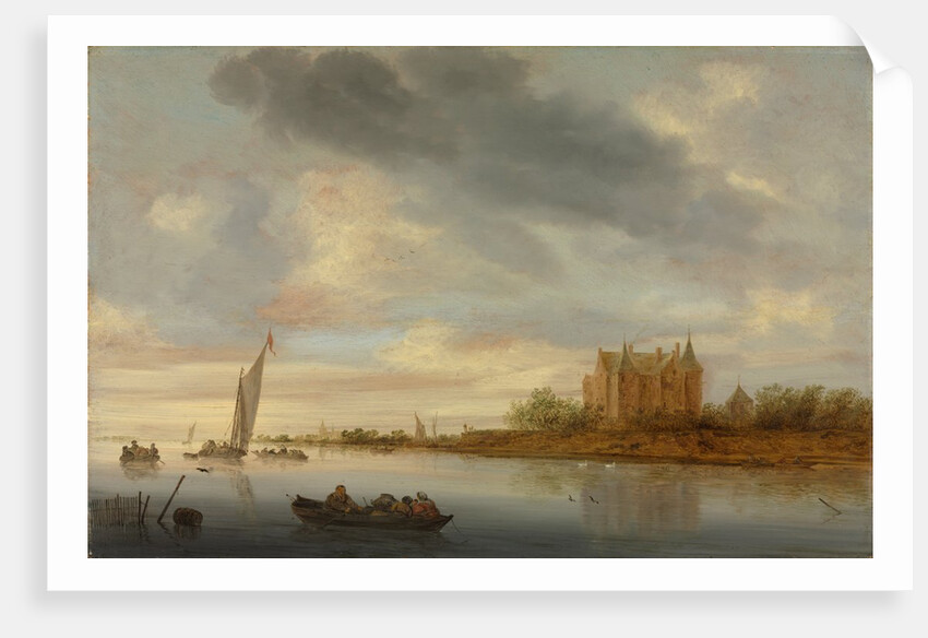 Castle on a River, 1644 by Salomon van Ruysdael