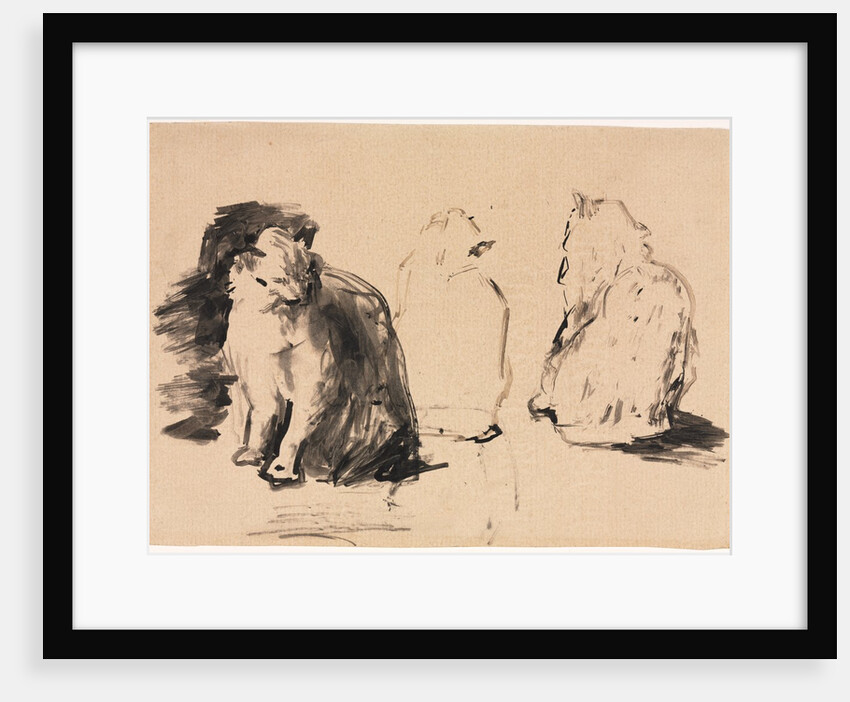 Cats by Théodule Ribot