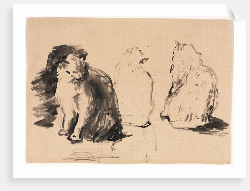 Cats by Théodule Ribot