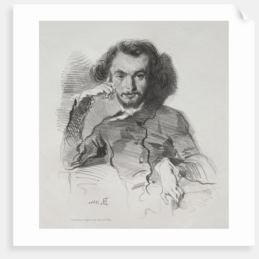 Charles Pierre Baudelaire, 1844 by Émile Isidore Deroy