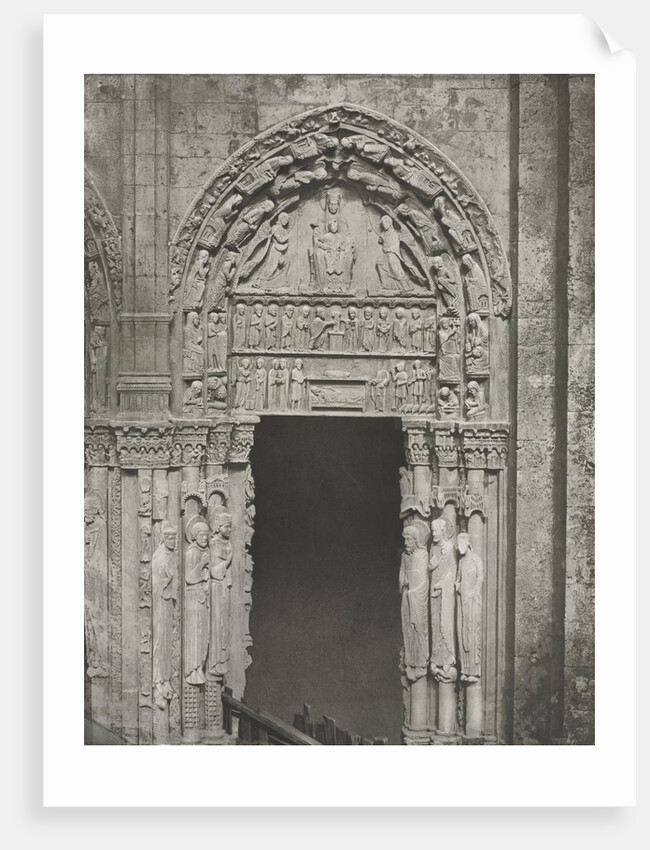 Chartres Cathedral: Right Door of the Royal Portal with Our Lady of Chartres, 1857 by Charles Nègre