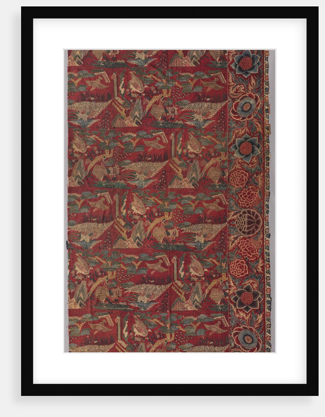 Chintz Bed Cover or Hanging with a Japanese-Inspired Pattern, Right Half, first half 1700s by Unknown