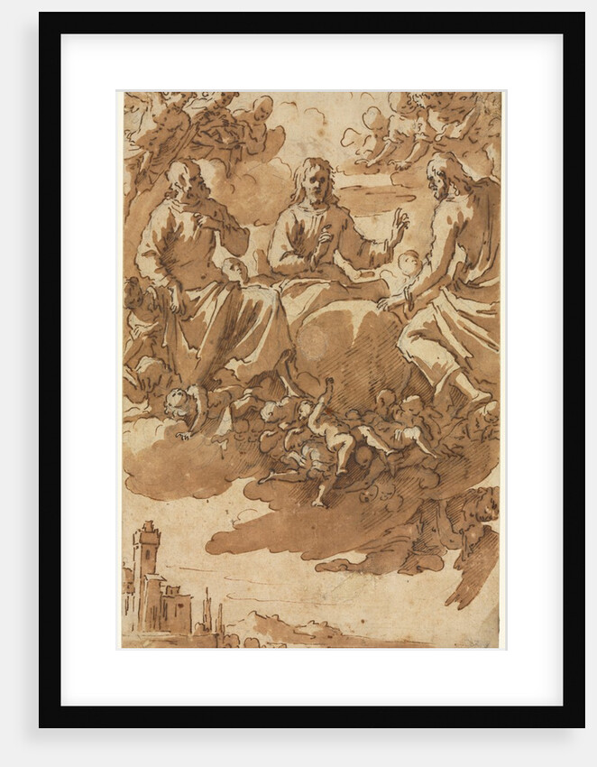 Christ in Glory with Two Saints, first third 17th century by Marcantonio Bassetti
