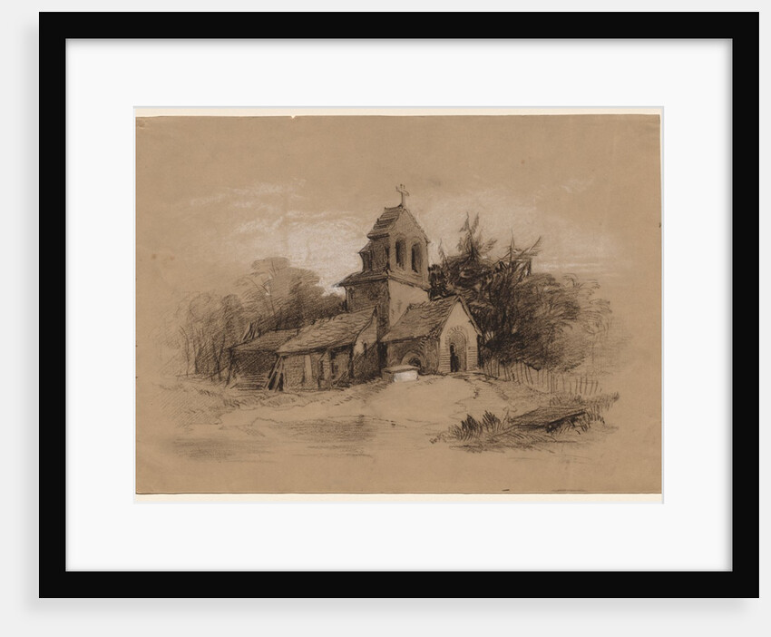 Church in a Landscape, 1800s by Henry Bright