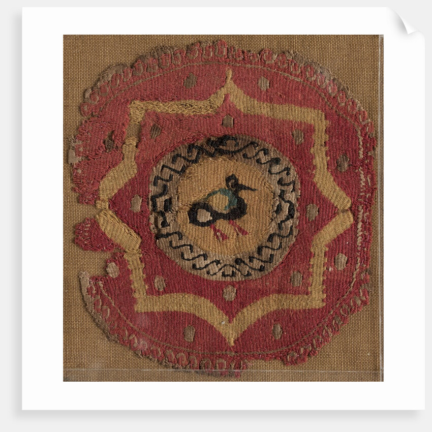 Circular Segmentum with Eight-Pointed Star and Bird, 600s - 700s by Unknown