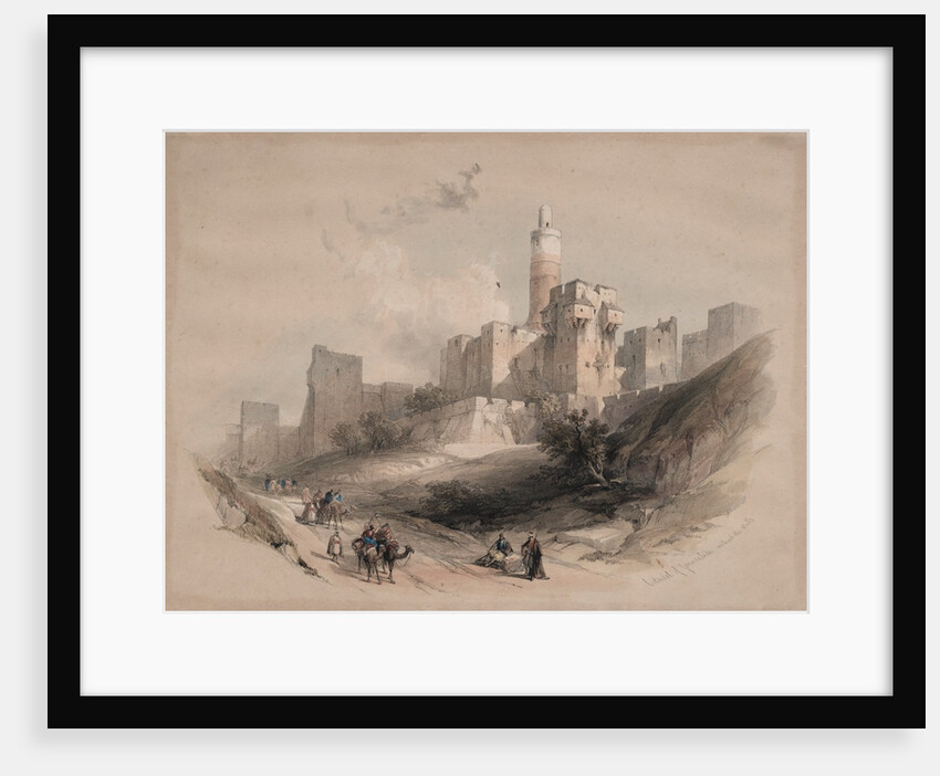 Citadel of Jerusalem, without the Walls, Tower of David, 1839 by David Roberts