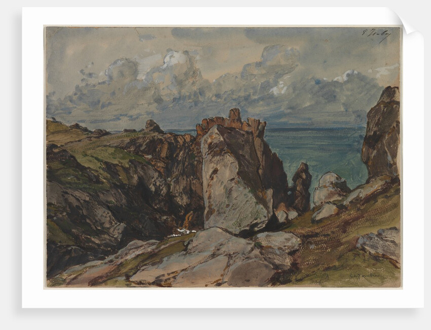 Cliffs by the Sea at Cézembre, Brittany, c. 1830 by Eugène Isabey
